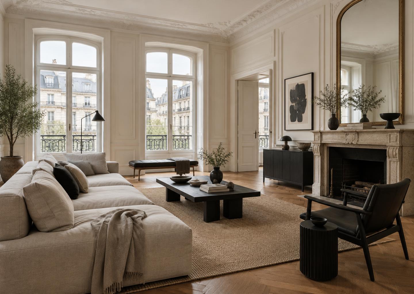 Intérieur rénové, image d’illustration générée